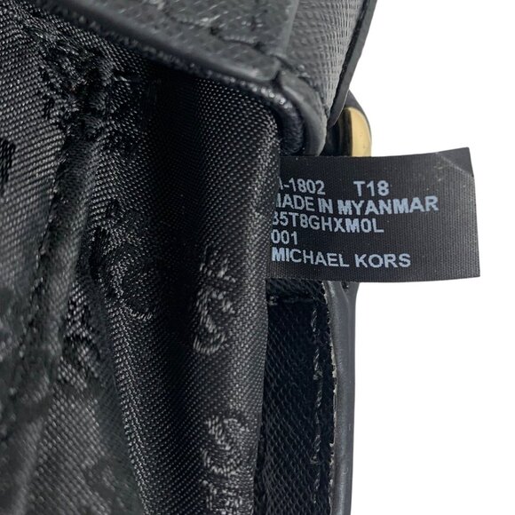 Michael Kors Black Hamilton Traveler Messenger Crossbody w/ Key And Lock - Picture 13 of 16